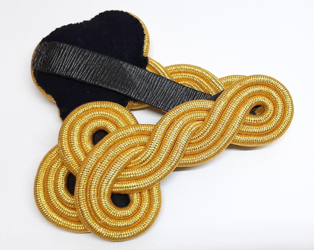 Bandsman Shoulder Cords 3 Ply With Black Felt Back & Leather Straps British Made
