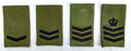 Royal Marines & Royal Navy OD Green Rank Slides - Used