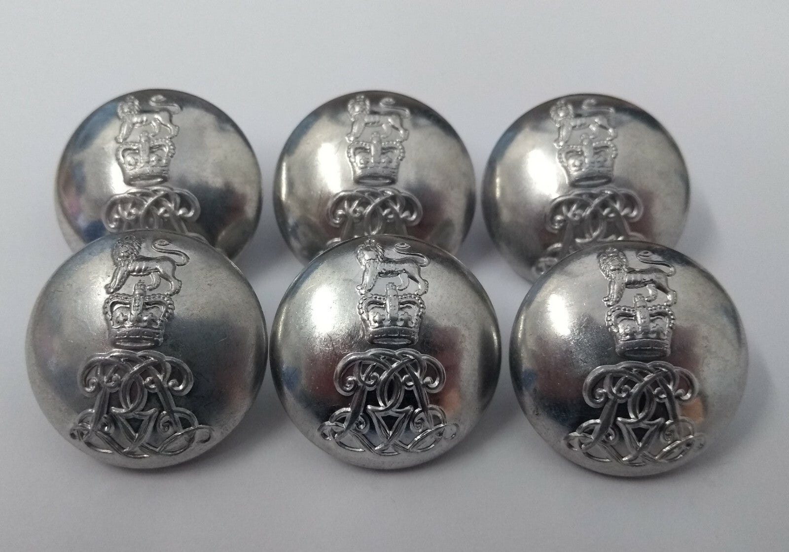Genuine British Army Issue The Life Guards Regiment Dress Buttons 40L Silver