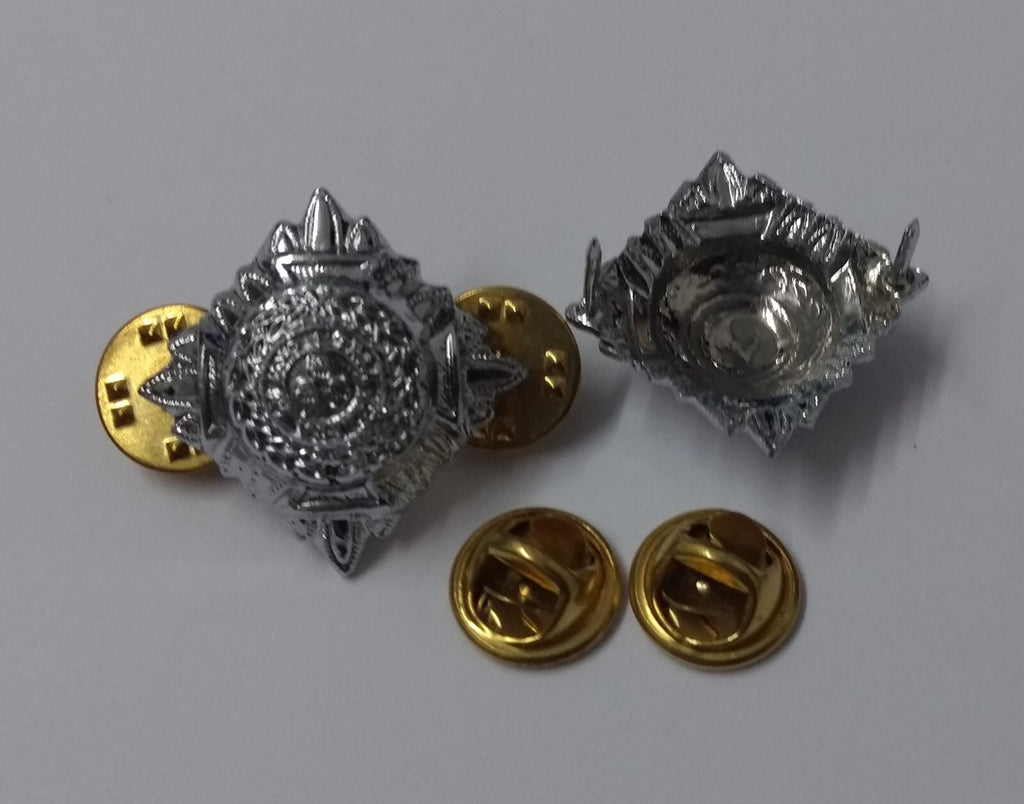 Chrome Pips 3/4" Silver Officer Rank Bath Stars Snap Pin Old Pattern X2