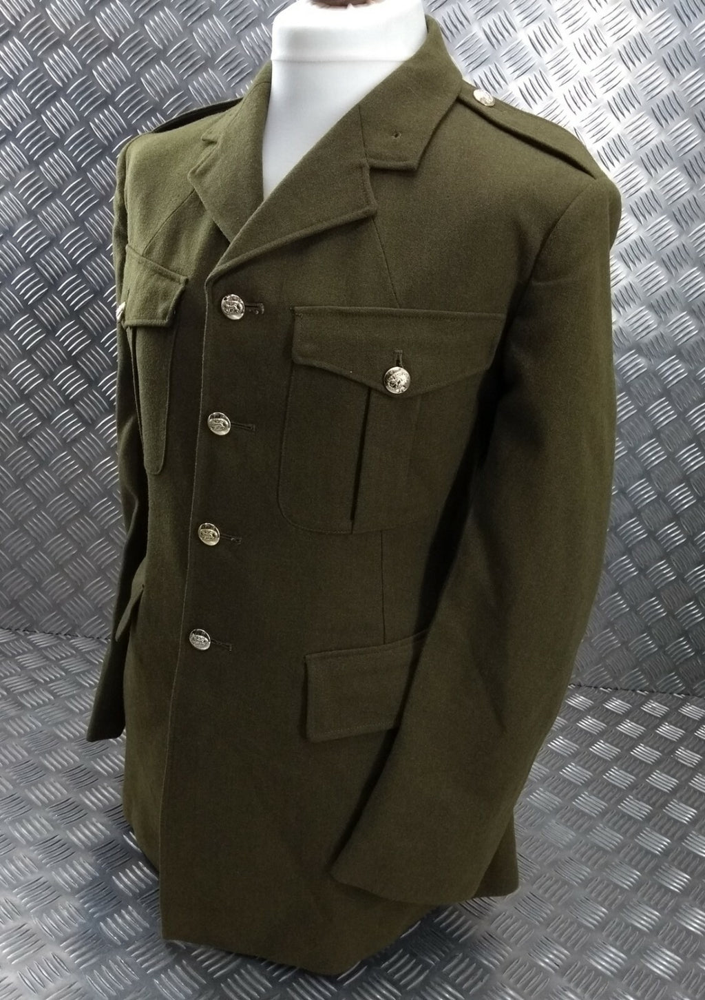 British Army No2 Khaki Jacket Anglian Dress With Buttons Costume Fancy Dress