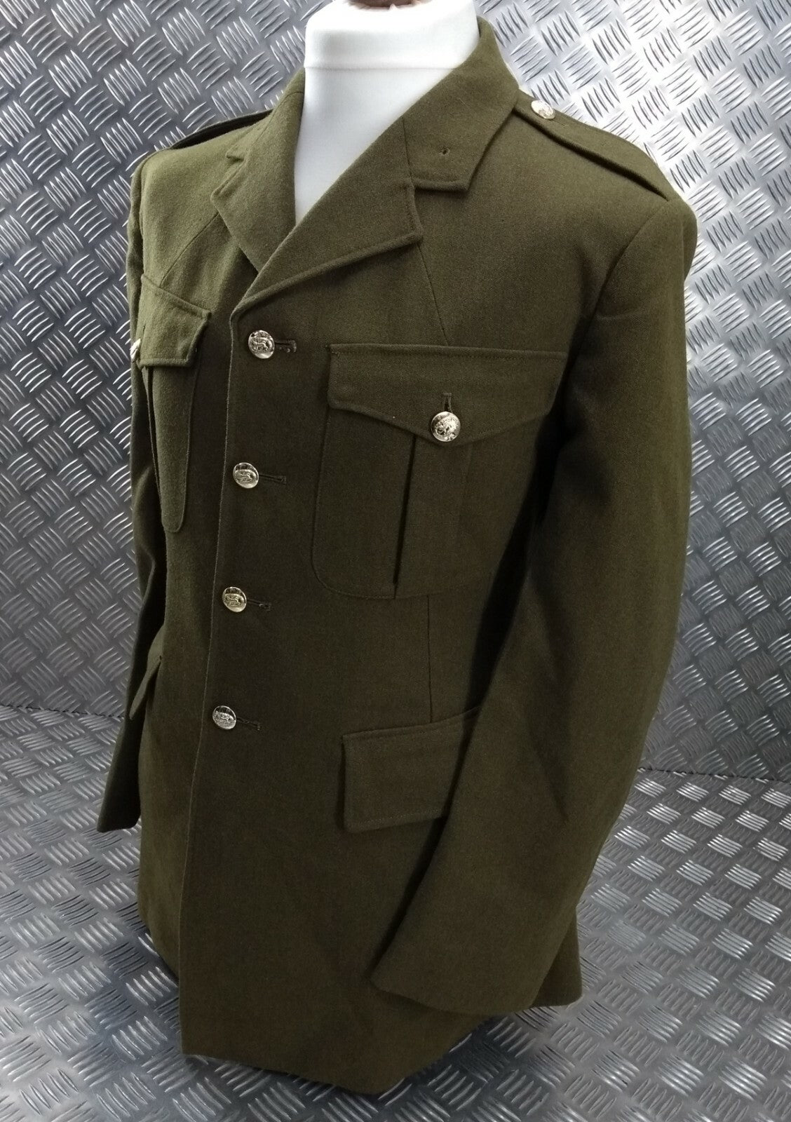 British Army No2 Khaki Jacket Anglian Dress With Buttons Costume Fancy Dress