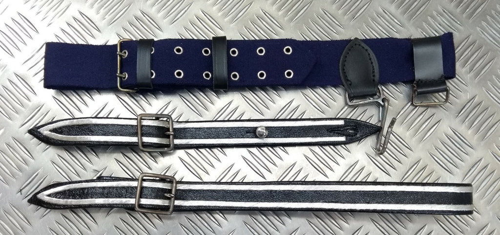 Style Old Pattern Navy Blue Belt & Braided Straps NRS3