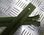 Genuine British YKK 8" Closed End Green Zip / Zipper H Duty