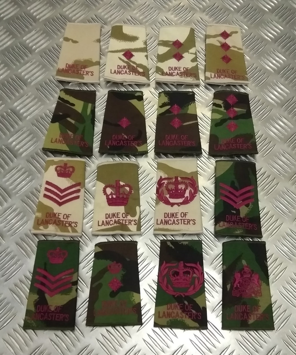Duke Of Lancaster's Camo Rank Slide Various Ranks Genuine British