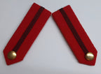 RED Officer's Gorgets British Made Army Pattern with Twill Cord and Buttons
