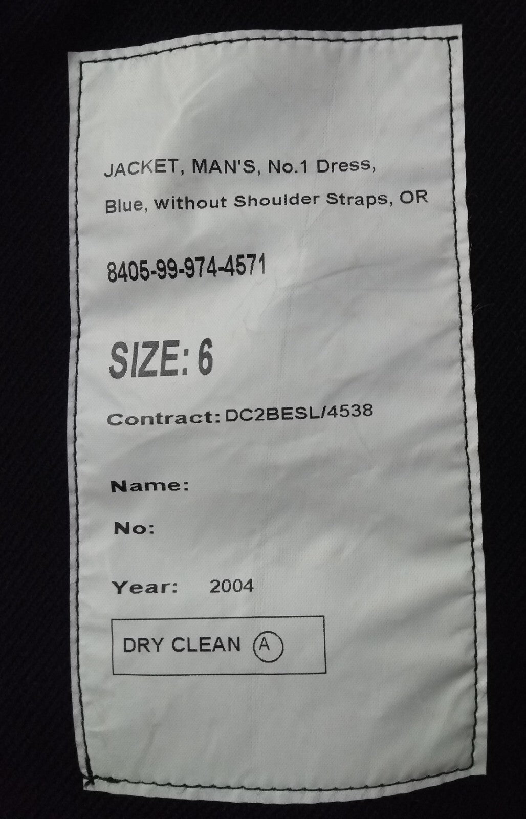 British Army Jacket No1 Blues Dress Tunic Blues ORs Unissued No Buttons or Shoulder Straps