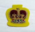 Warrant Officer Crown No1 WO 2 Yellow British Army Hand Embroidered Arm Patch