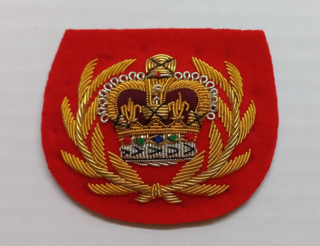 No1 Badge RQMS British Army Embroidered Braided Insignia Arm Patch Scarlet Red