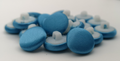 Silky Blue Fabric Covered Buttons 22L x12