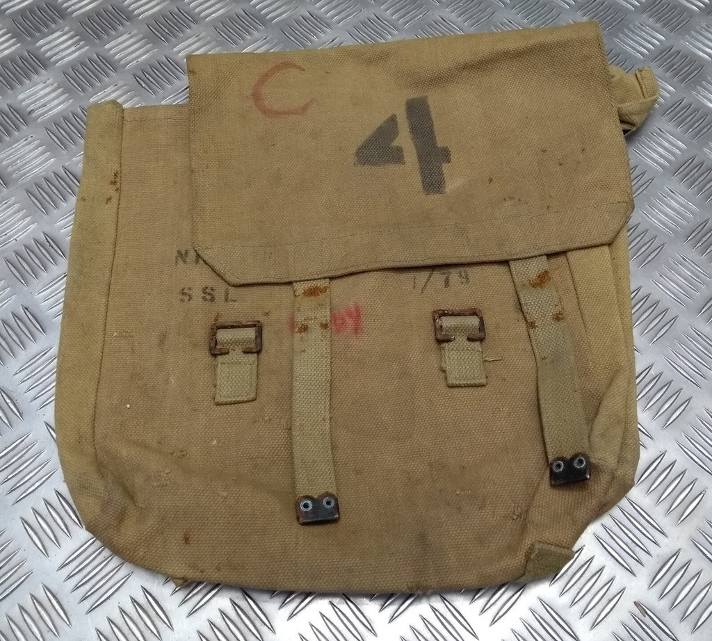 Vintage Canvas Pack 1937 Pattern Khaki Webbing Heavy Use Grade 2