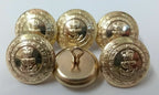 Genuine British Royal Marines RM Insignia No1 Dress Buttons Size 38L NEW x 6