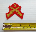 Mess Kit Badge Skill Sniper on Red British Hand Embroidered Arm Patch