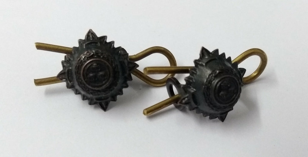 Vintage Rank Star Small Issue Subdued With Split Pin 1 Pair GIM144
