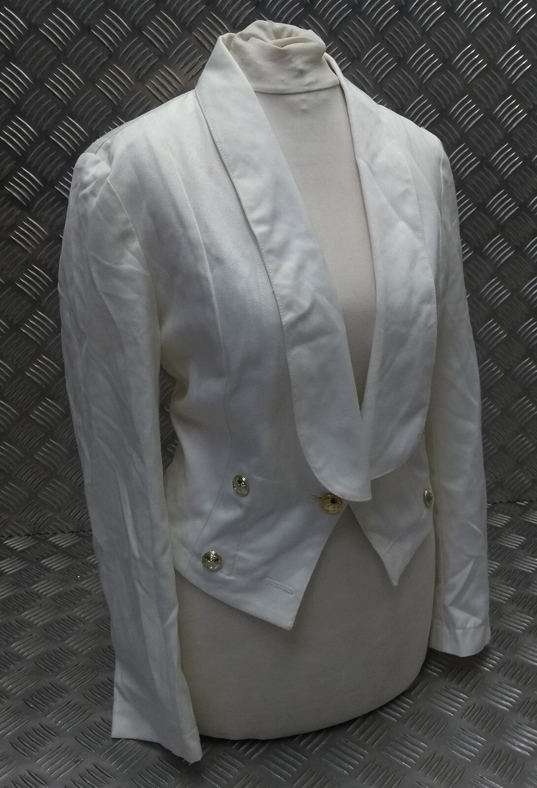 No2BW Mess Dress Jacket British Female White Naval Anchor Buttons