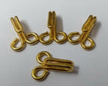 Aiguillette Pipe Cord Chain & Snipe Hooks Gold /Brass Coloured X4 STD82