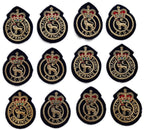 Vintage British Patches Civil Defence Queens Crown Insignia Badges X12