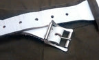 Genuine Vintage Unique Army White Leather XOX Belt -Low Slung Hipster - NEW