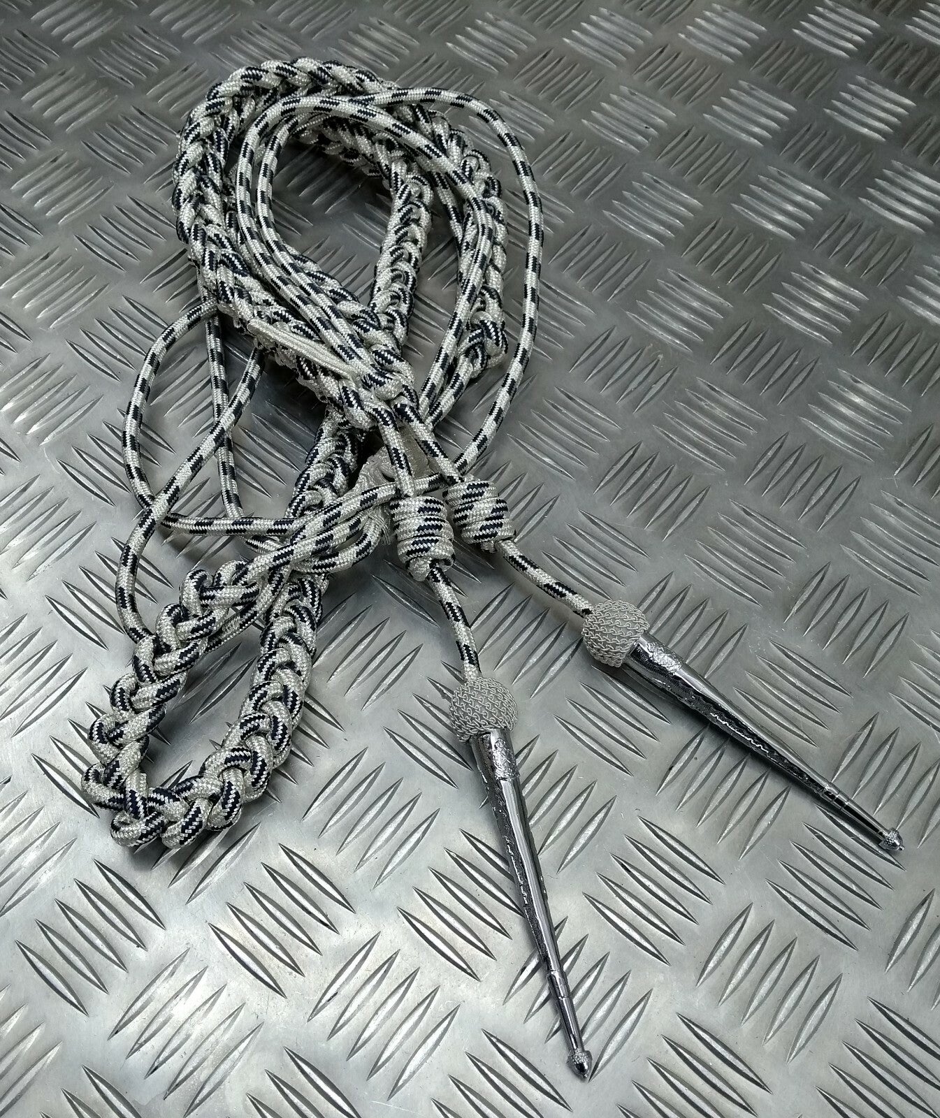 Senior Officer Silver & Blue Fleck Ceremonial Aiguillette