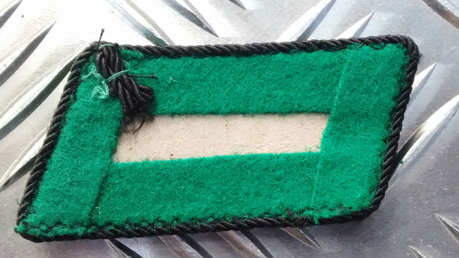 Gorgets Collar / Shoulder Dress Tabs Green With Black Border New