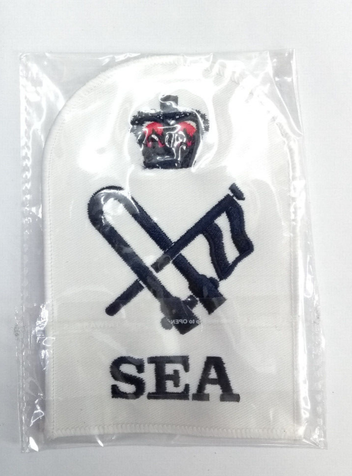 Royal Navy Seaman Specialist - Petty Officer Blue on White Qualification Patch