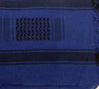 Shemagh / Arab Scarf / Pashmina / Wrap / Sarong 100% Cotton Black on Blue NEW