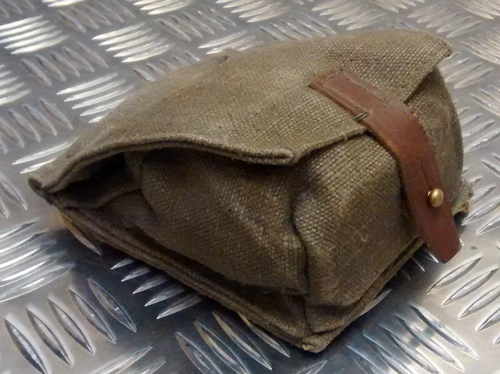 Soviet-era Style Army Vintage Canvas Grenade Pouch With Belt Loops