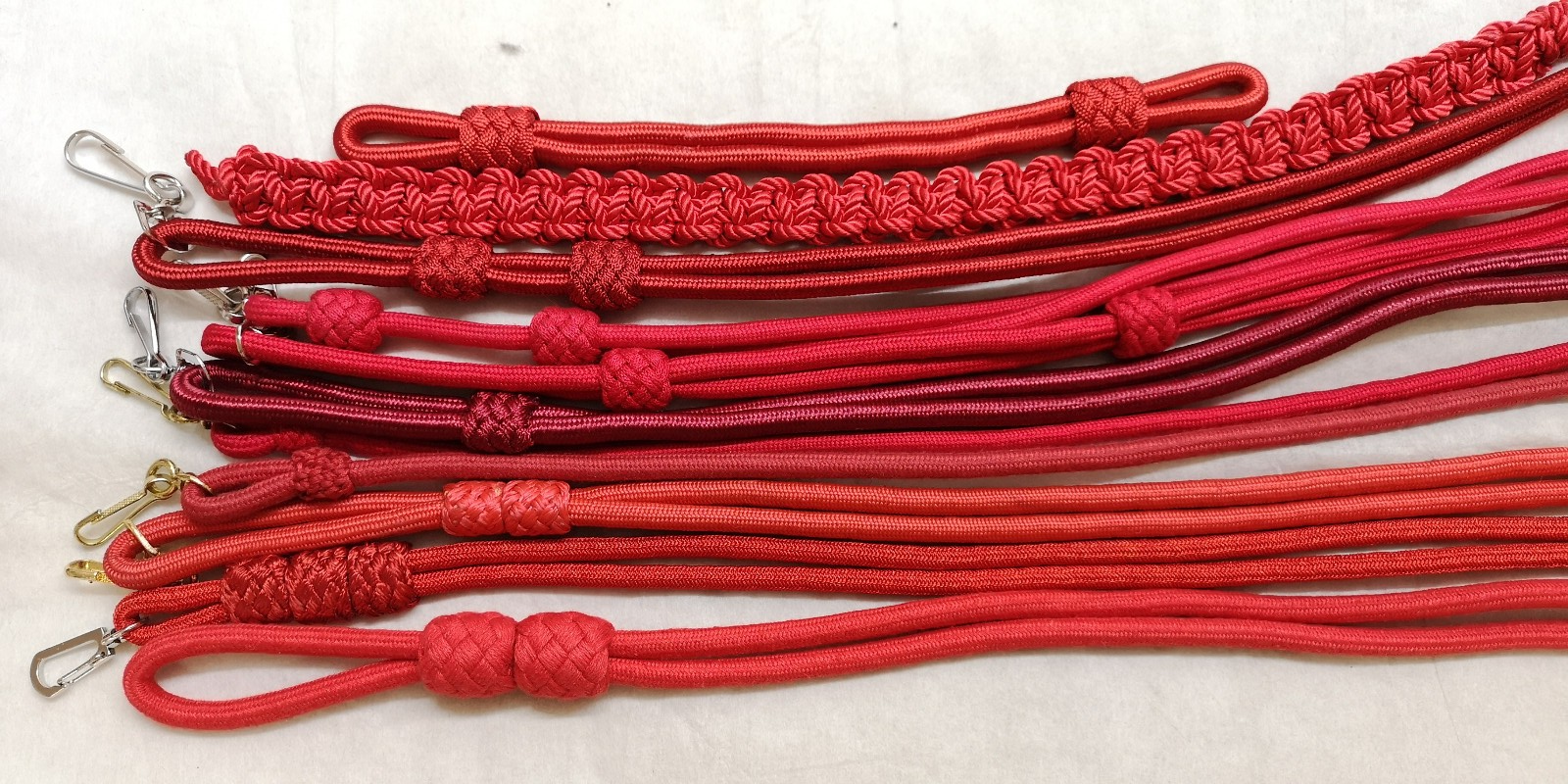 Red / Scarlet Ceremonial & Parade Lanyards / Cords Various Styles joblot of 11
