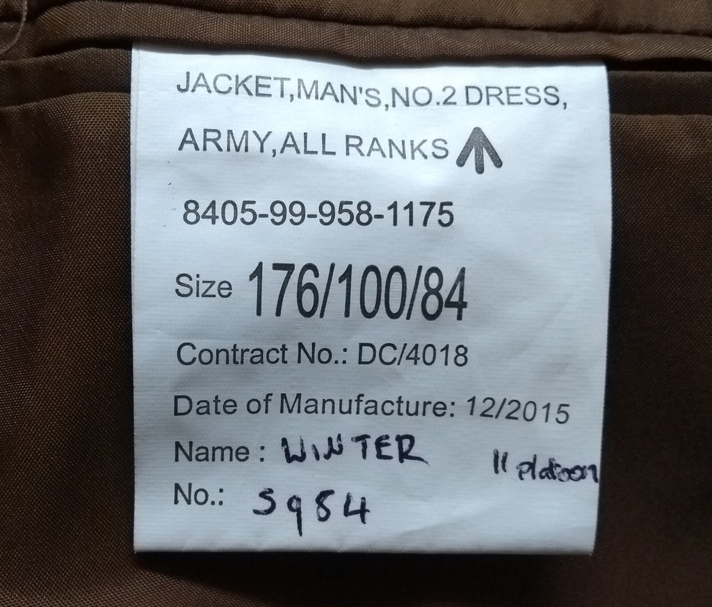 FAD Jacket The Royal Welsh insignia British Army No2 Dress "Ich Dien" 100cm