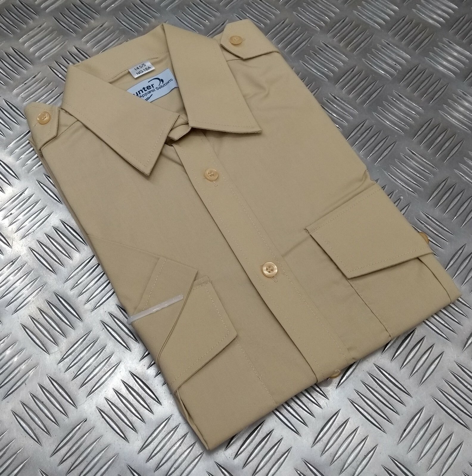 Tri Service Shirt Fawn Short Sleeved No2 Style Collar 18" NEW