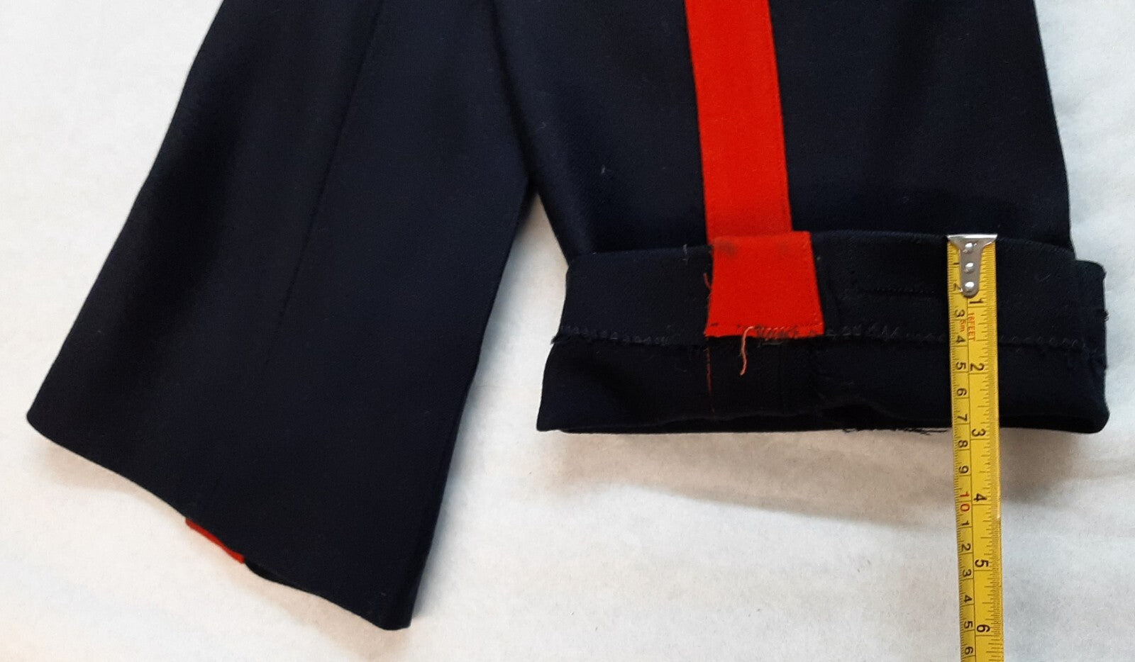 Vintage No1 Trousers 1955 Pattern British Army Red Stripe Blue Other Ranks W32"
