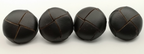 Royal Scots Leather Buttons Offc. Dark Brown Dome 24L x5