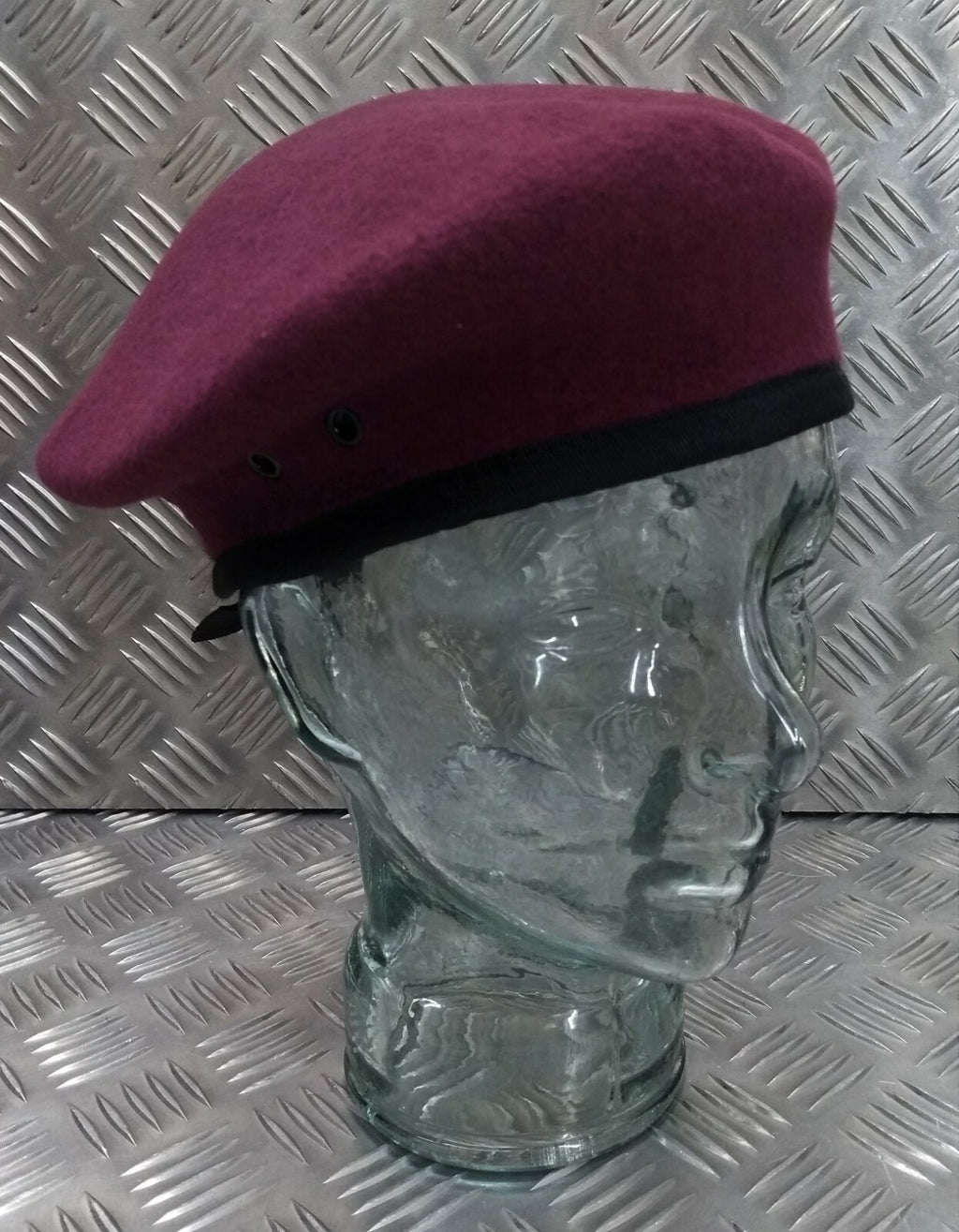 Hobson of London Style Maroon Lined Wool Beret