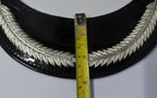 Genuine British Made Senior Officer Silver Laurel Braid Dress Cap Peak NEW