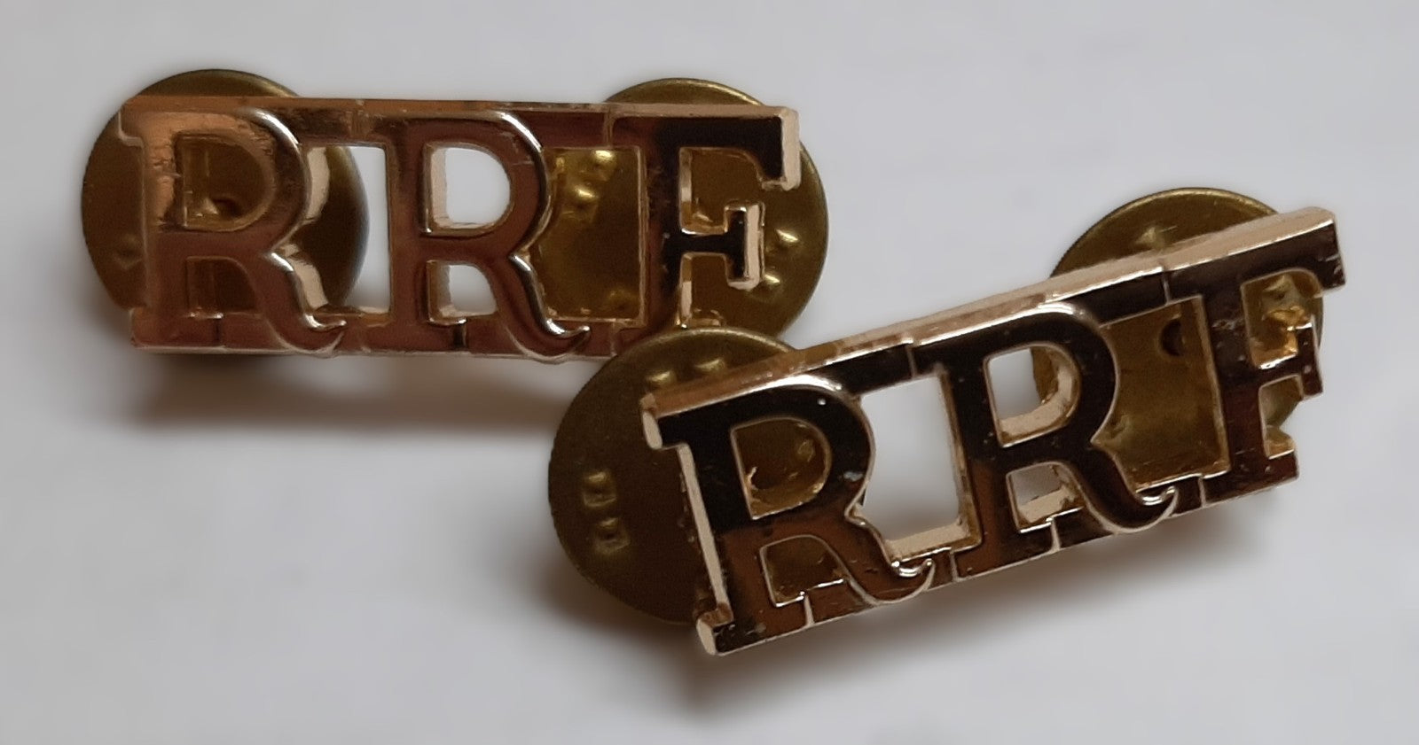 RRF Shoulder Titles British Army Royal Regiment of Fusiliers Staybrite Insignia