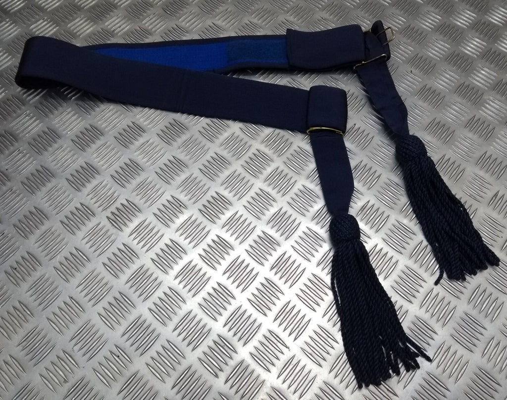 Navy Waist Sash With Tassels For Ceremonies Parades Dress