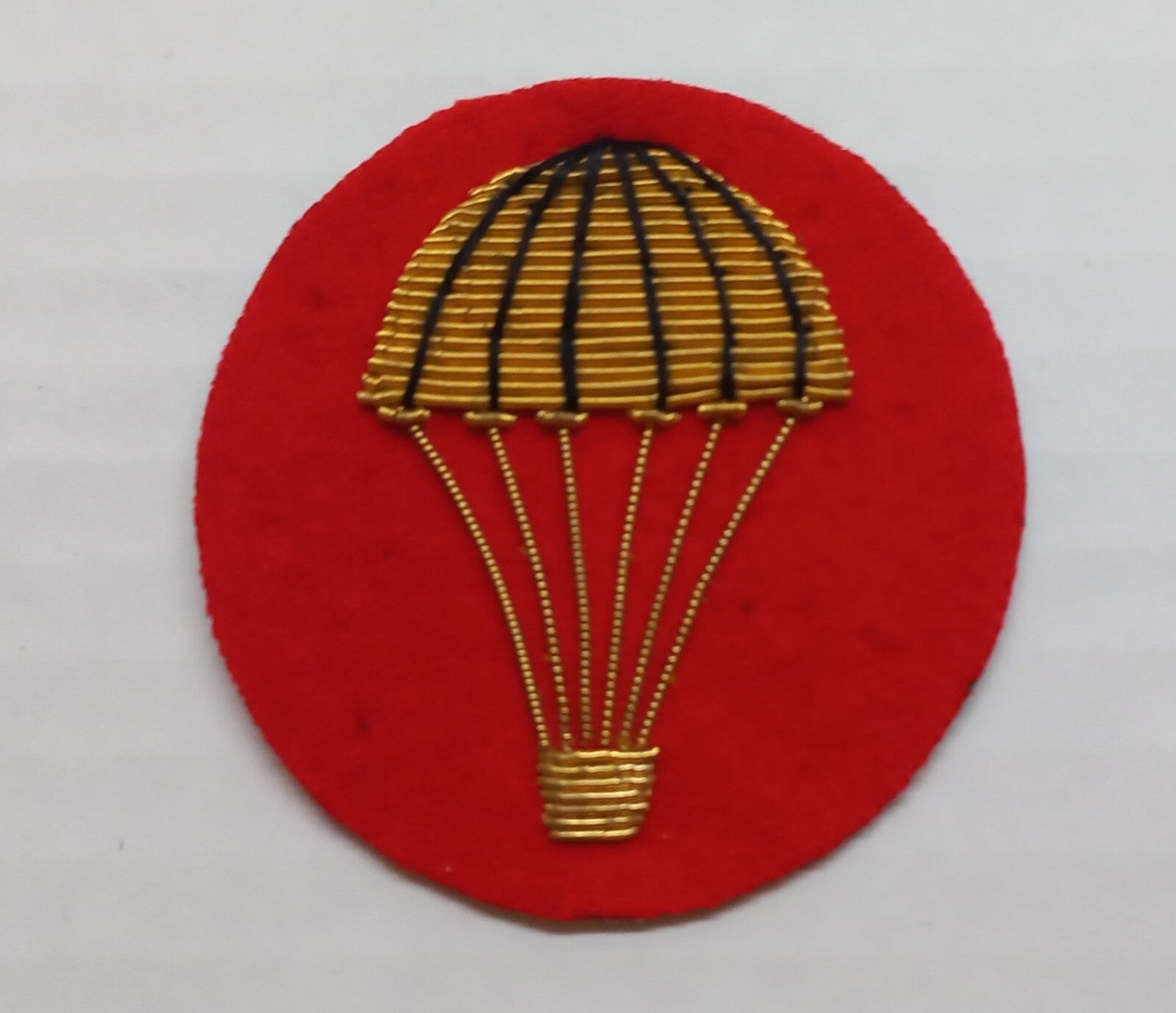 No1 Parachute Badge Skill on Red British Embroidered Braided Arm Patch