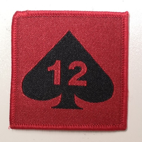 12th Armoured Infantry Brigade Red and Black TRF Patch/Badge - NEW