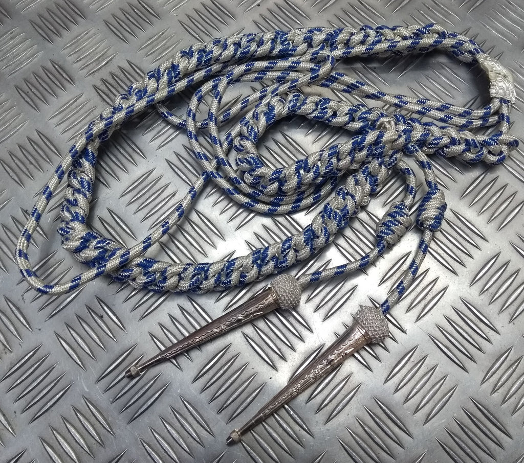 Standard Aiguillette Senior Officer Light Blue Fleck Ceremonial UK Made