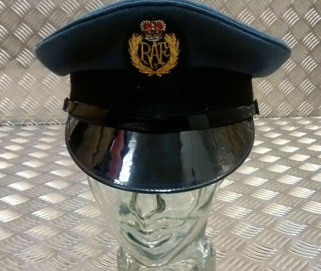RAF Royal Air Force Dress Hat Airman's / NCO's Air Force Visor Style Cap - Size 58cms