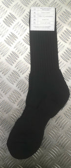 British Army Issue Thick Black General Combat Socks Poly Nylon - NEW