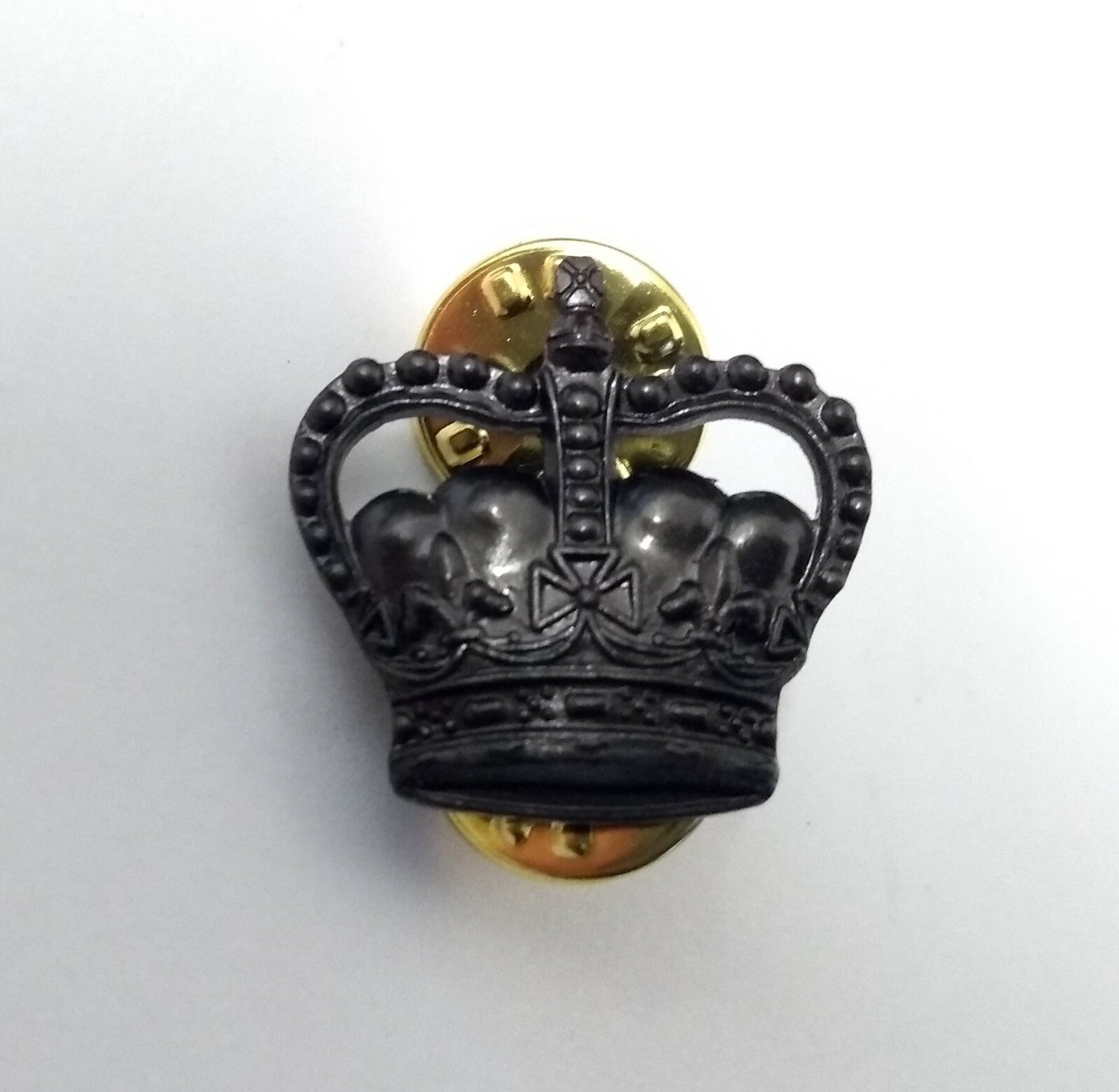 Genuine British Royal Marines RM Bronze Colour Officers 20mm Crown Badge RM1AX