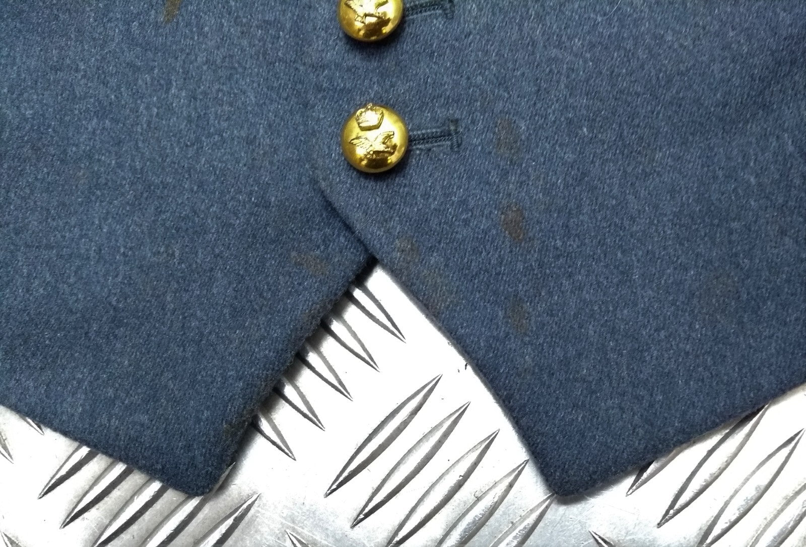 RAF Royal Air Force Vintage Mess Dress Waistcoat Airforce Blue Grey Colour by Moss Bros