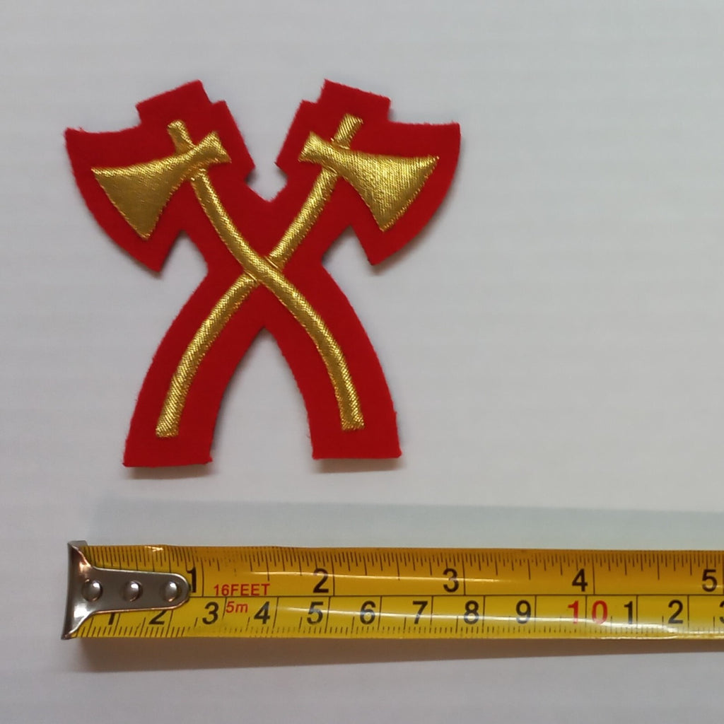 No1 Pioneer Dress Badge Red British Embroidered Braided Axes Arm Patch
