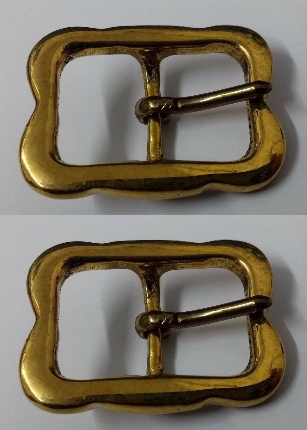 Genuine British Army Horse Guards H Cav Brass 7/8" Crown Buckles X2 STD100