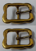 Genuine British Army Horse Guards H Cav Brass 7/8" Crown Buckles X2 STD100