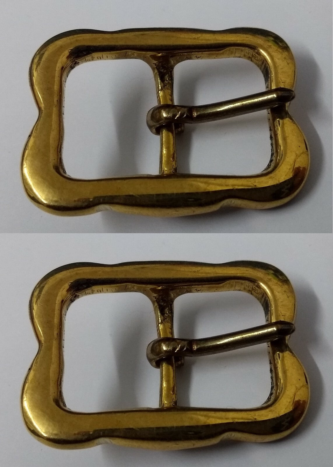 Genuine British Army Horse Guards H Cav Brass 7/8" Crown Buckles X2 STD100