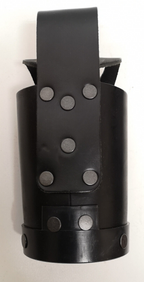 Black Leather Defence Spray Holder Belt Holster Unbranded