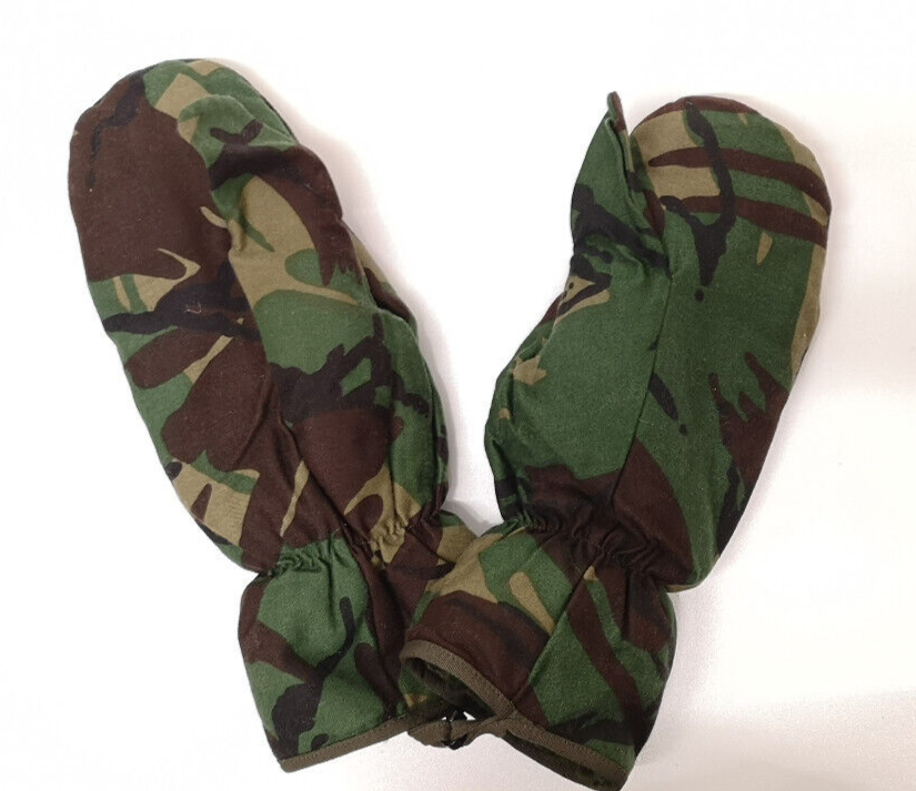 British MK2 / Mark II Woodland DPM Camo Arctic Mittens Inner Size Small
