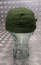 Genuine Swedish Vintage Green Cotton Drill Fatigue Combat Cap 1960`s OP